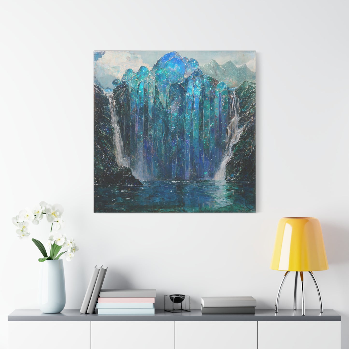 Blue Falls Canvas Print