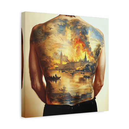 City Aflame Canvas Print