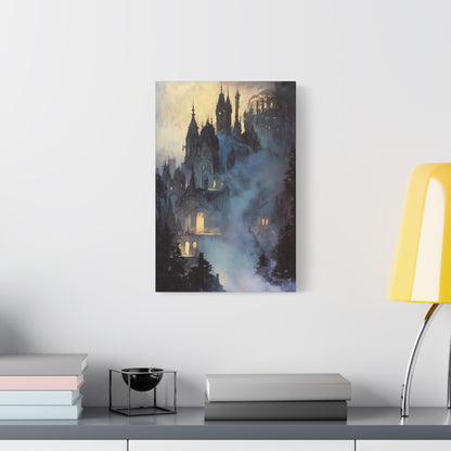 Mistbound Spires Canvas Print