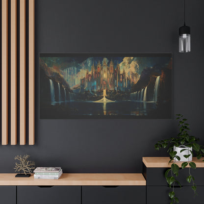 Waterfall Castle Canvas Print