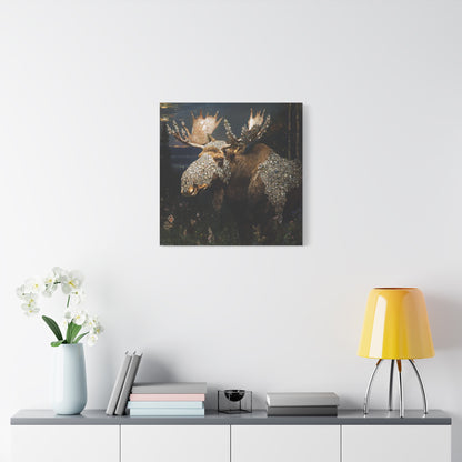 Nature's Glittered Veil Canvas Print