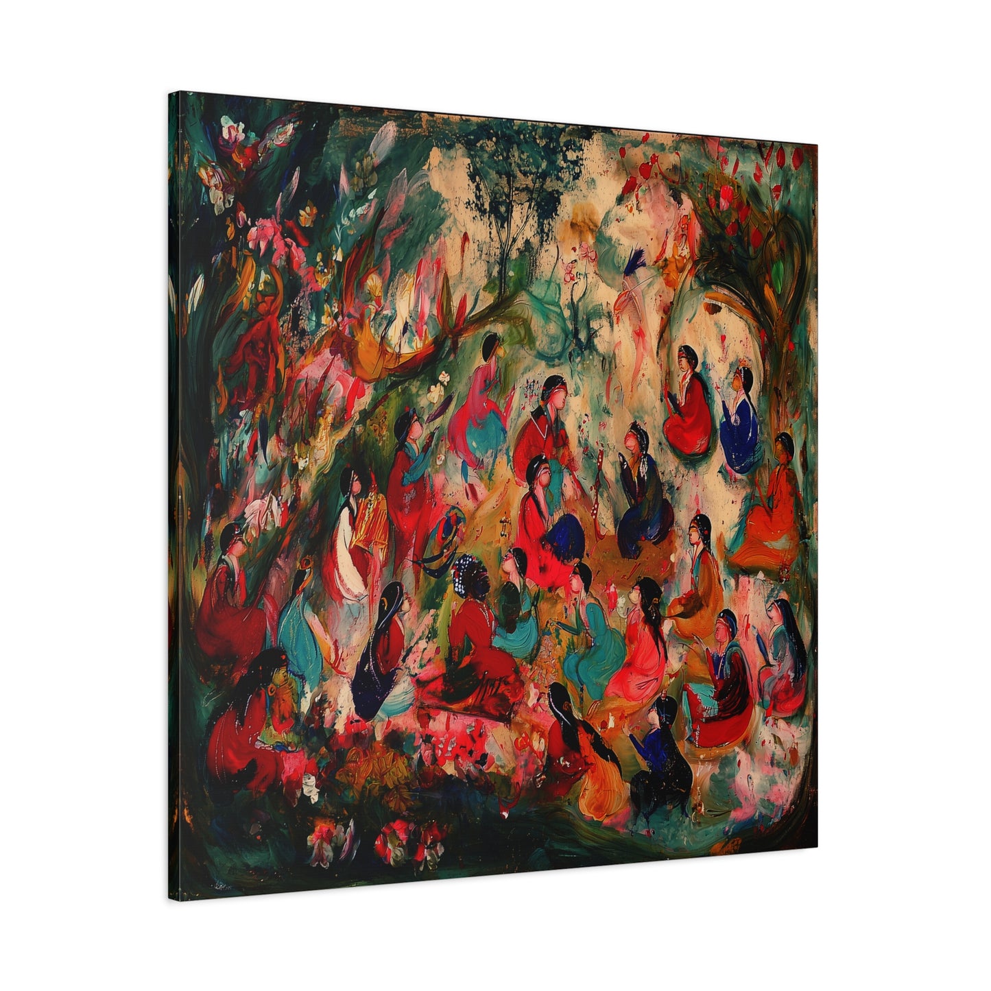 The Colorful Gathering Canvas Print