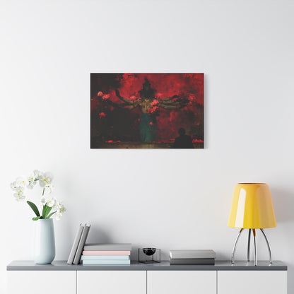 The Scarlet Veil Canvas Print