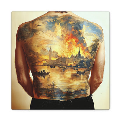 City Aflame Canvas Print