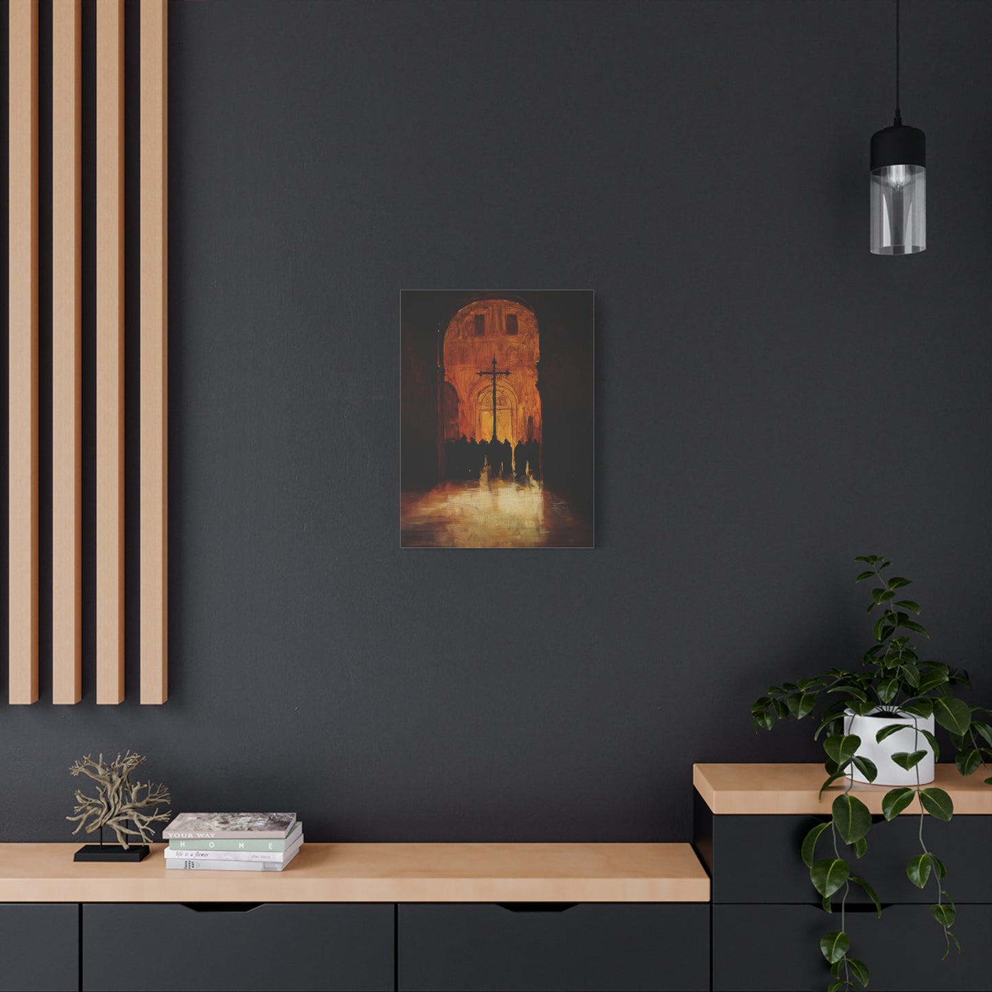 Silhouettes in Flame Canvas Print