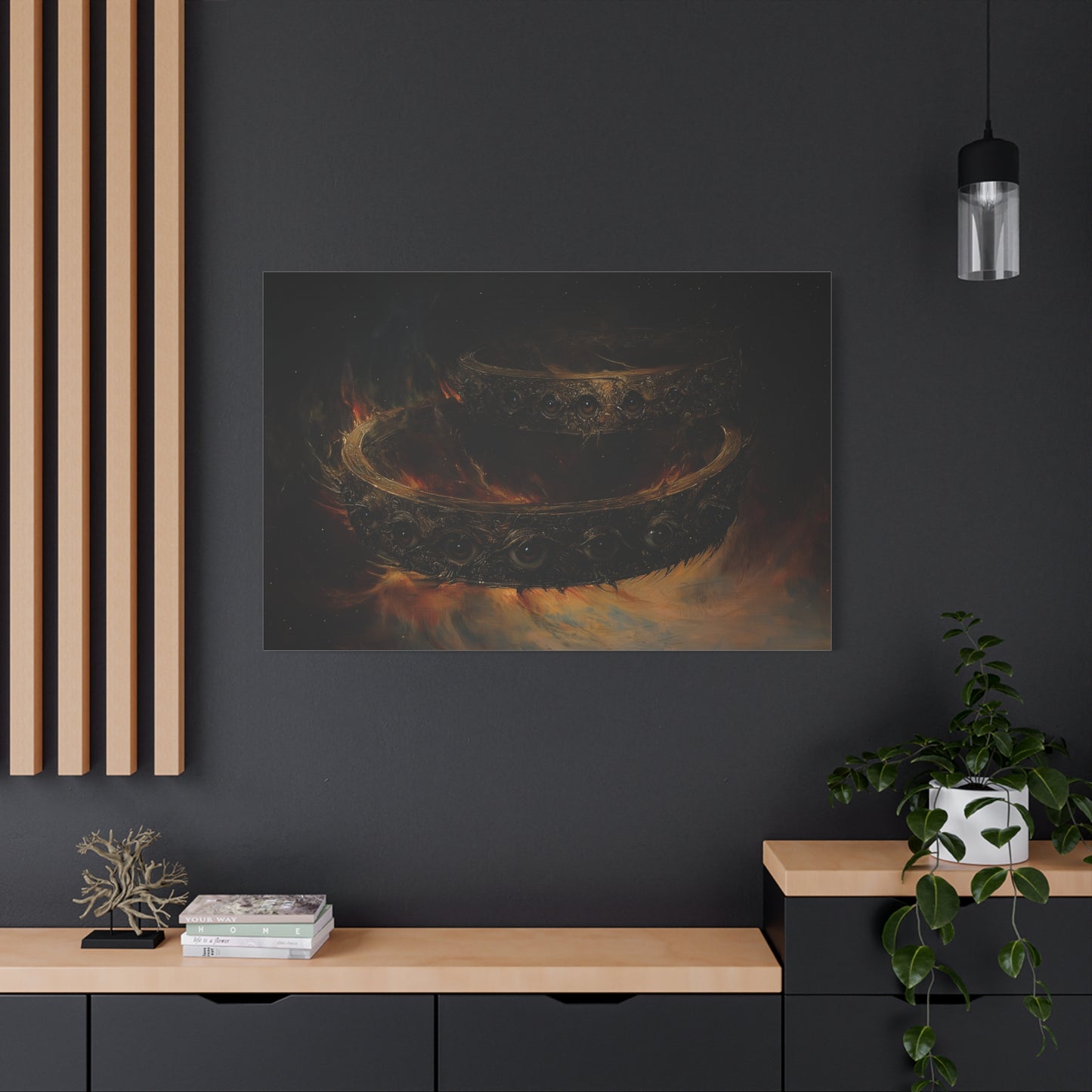 Watching Flame Canvas Print