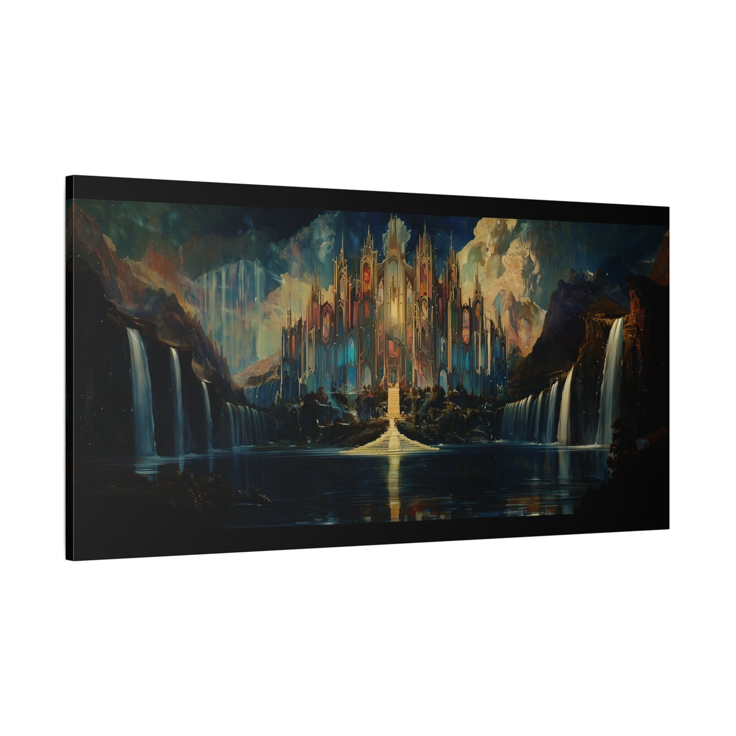 Waterfall Castle Canvas Print