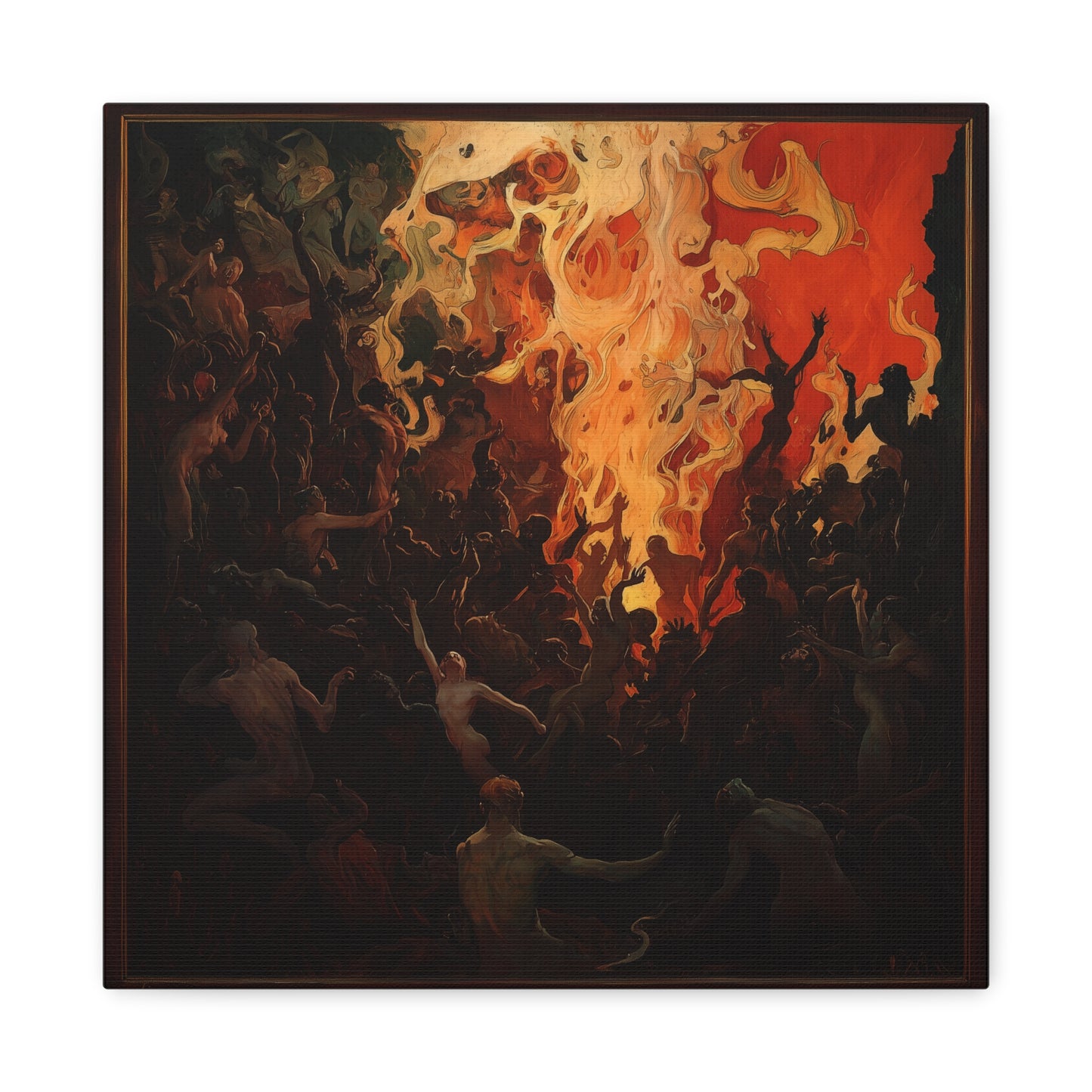 The Fiery Gathering Canvas Print