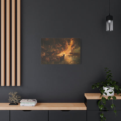 Woodland Firelight Canvas Print