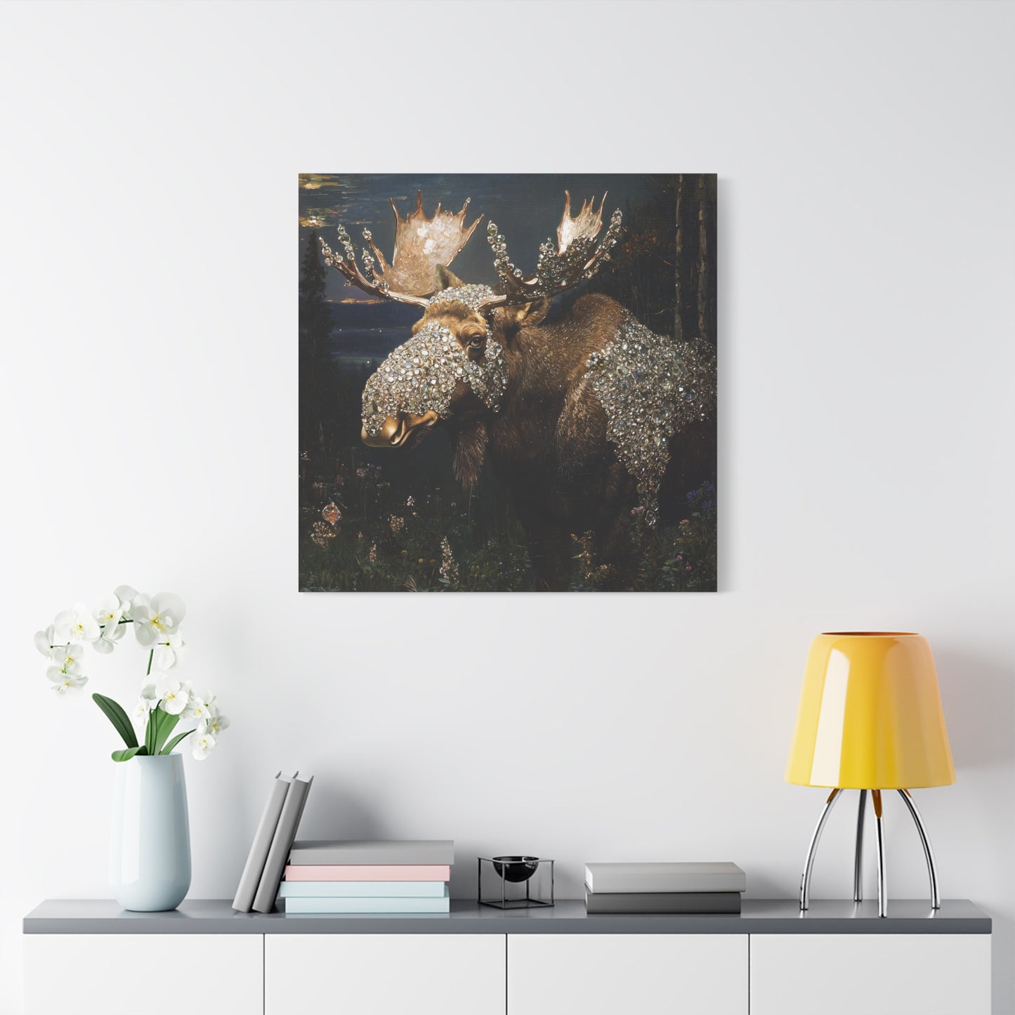 Nature's Glittered Veil Canvas Print