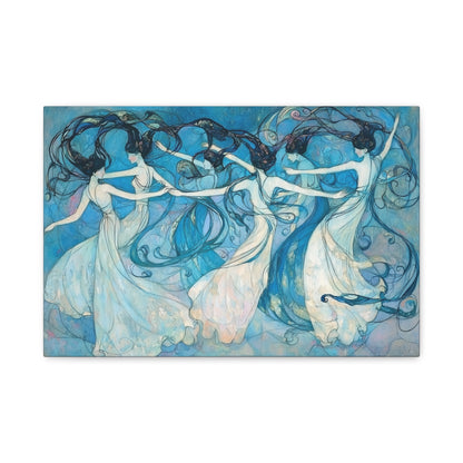 Dancers in Blue Canvas Print