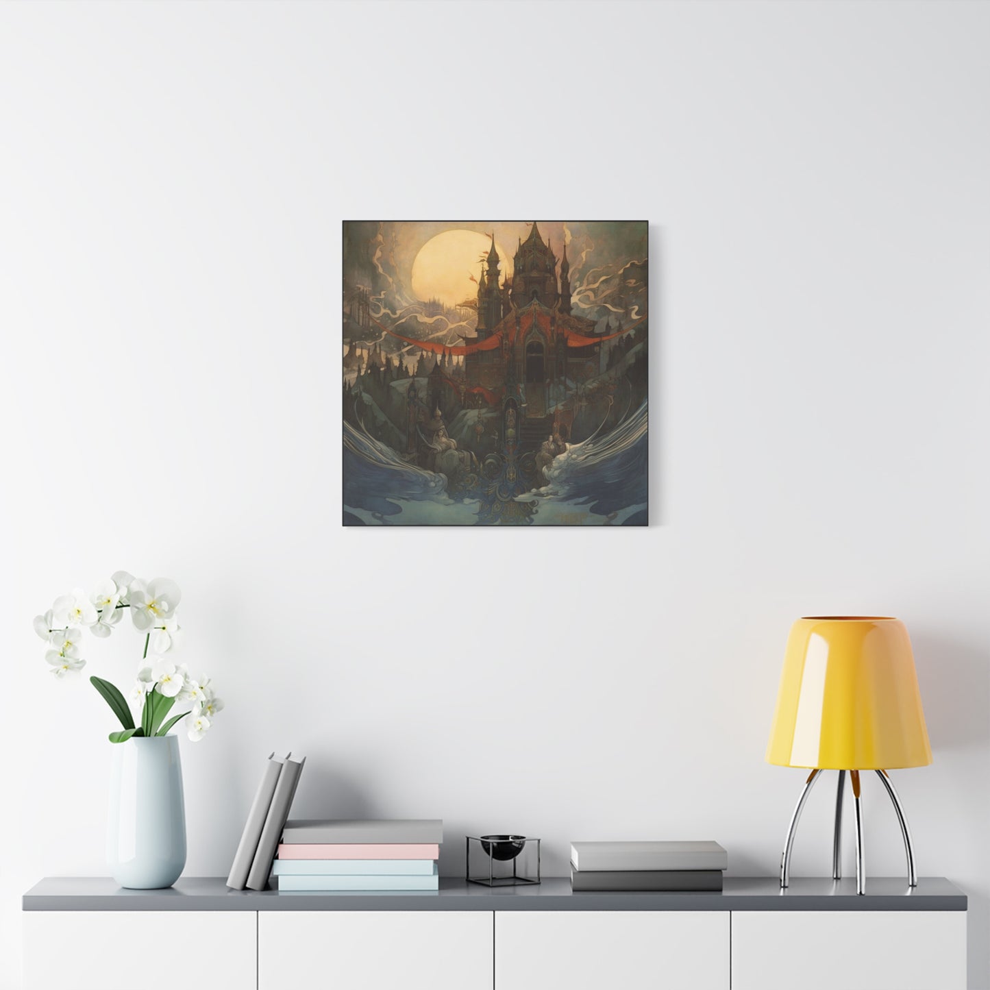 Castle in Mist Canvas Print