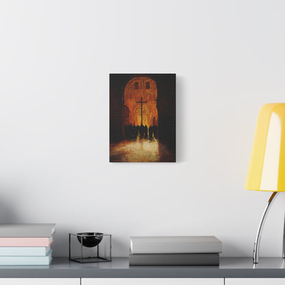 Silhouettes in Flame Canvas Print