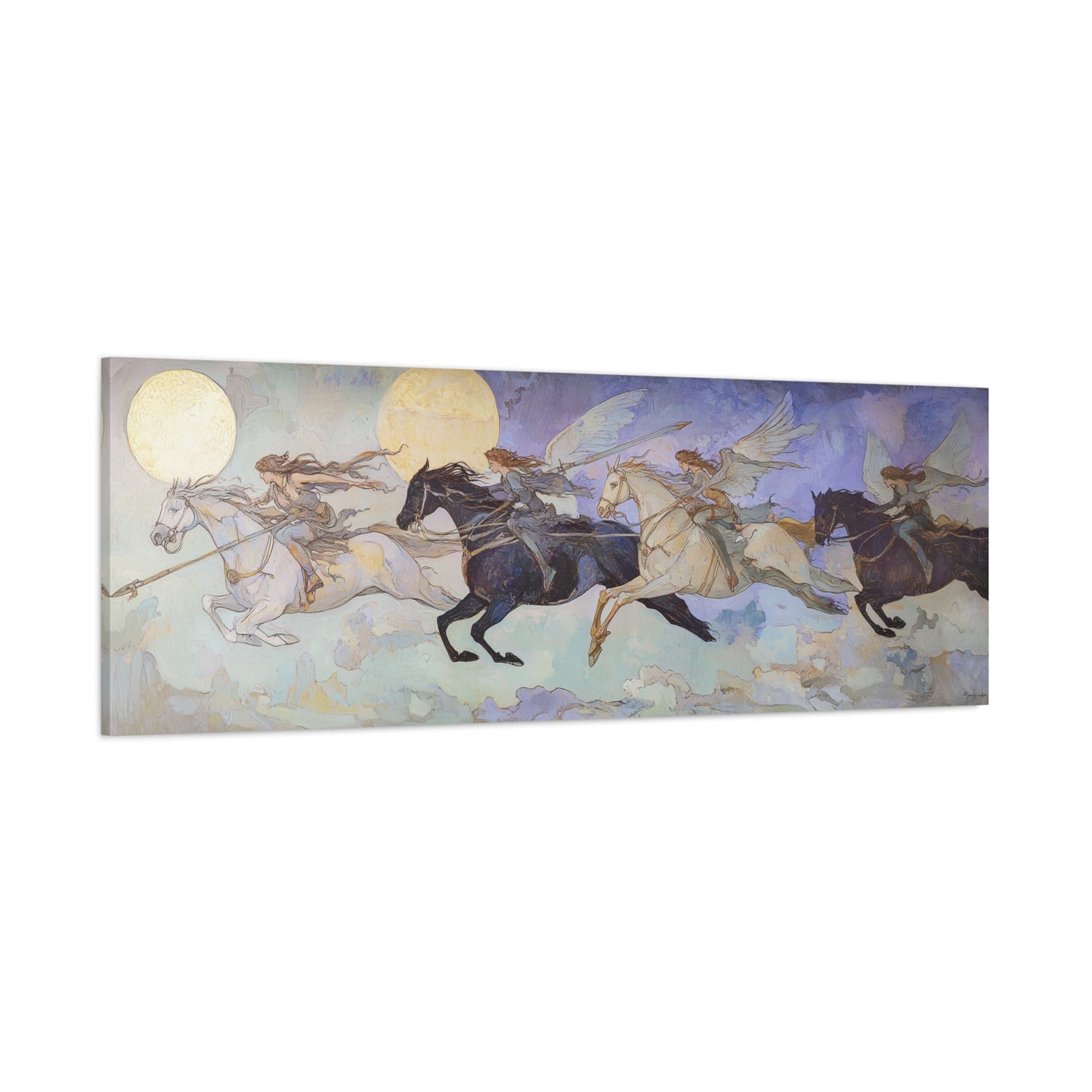 Moonlit Riders Canvas Print