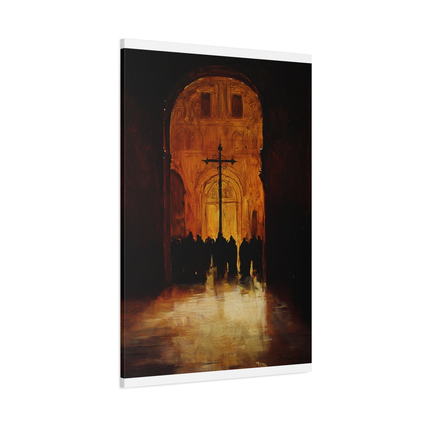 Silhouettes in Flame Canvas Print