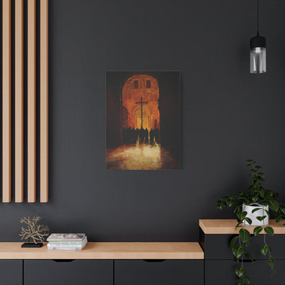 Silhouettes in Flame Canvas Print