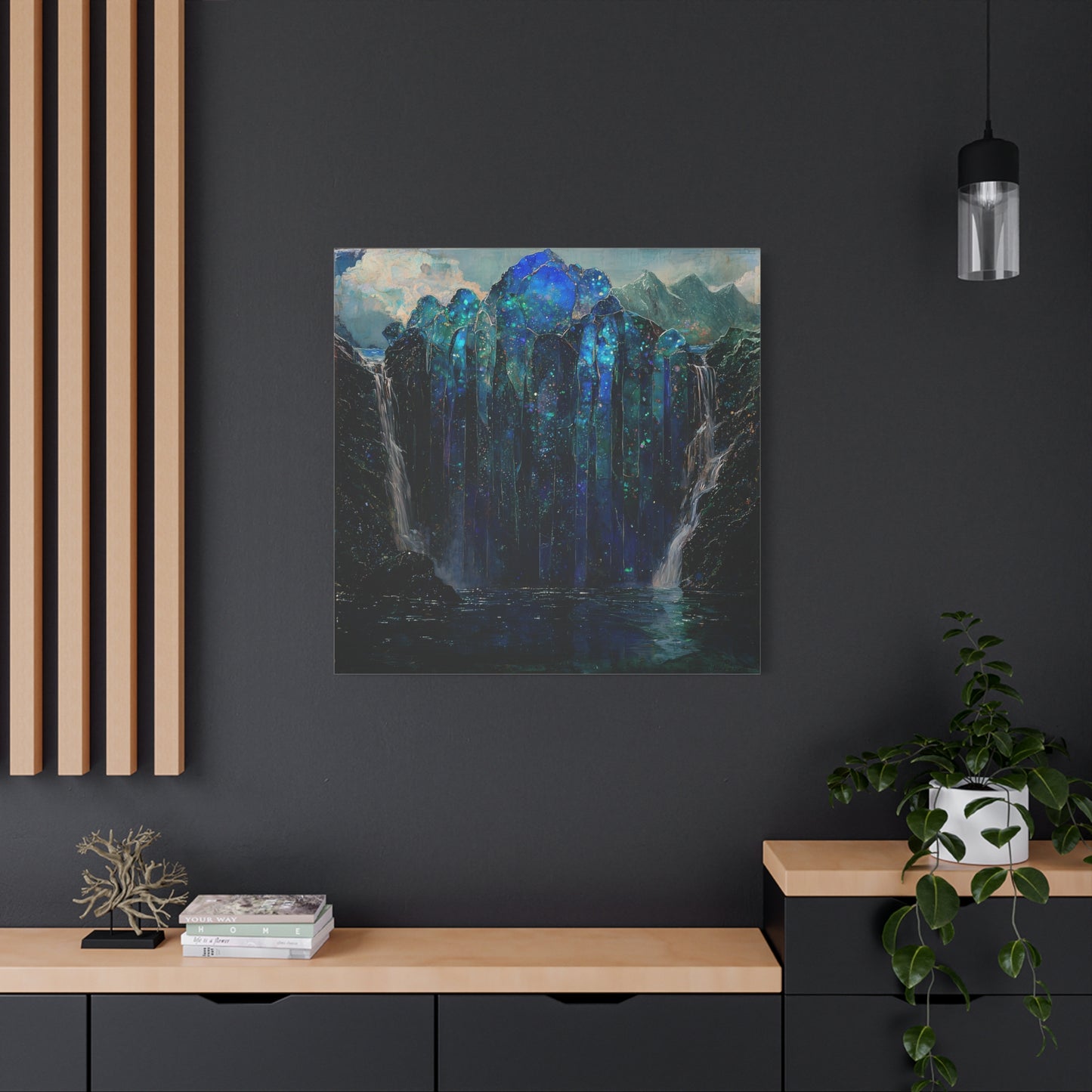 The Starlit Falls Canvas Print