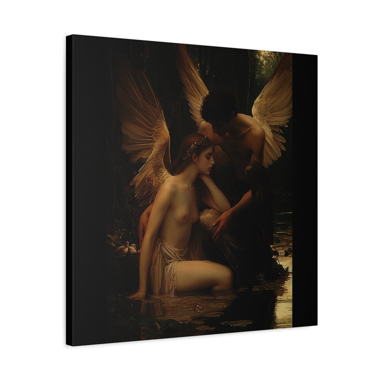 Shadowed Embrace Canvas Print