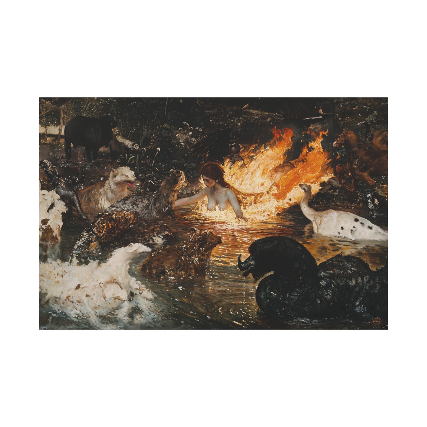 Fiery Communion Canvas Print