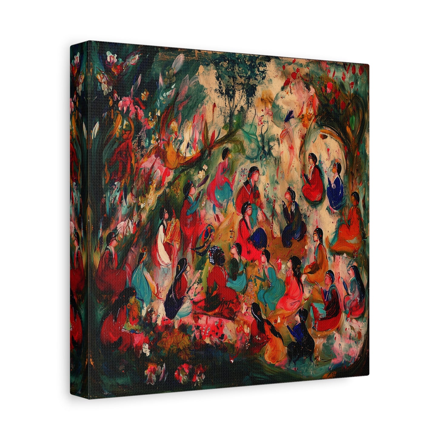 The Colorful Gathering Canvas Print