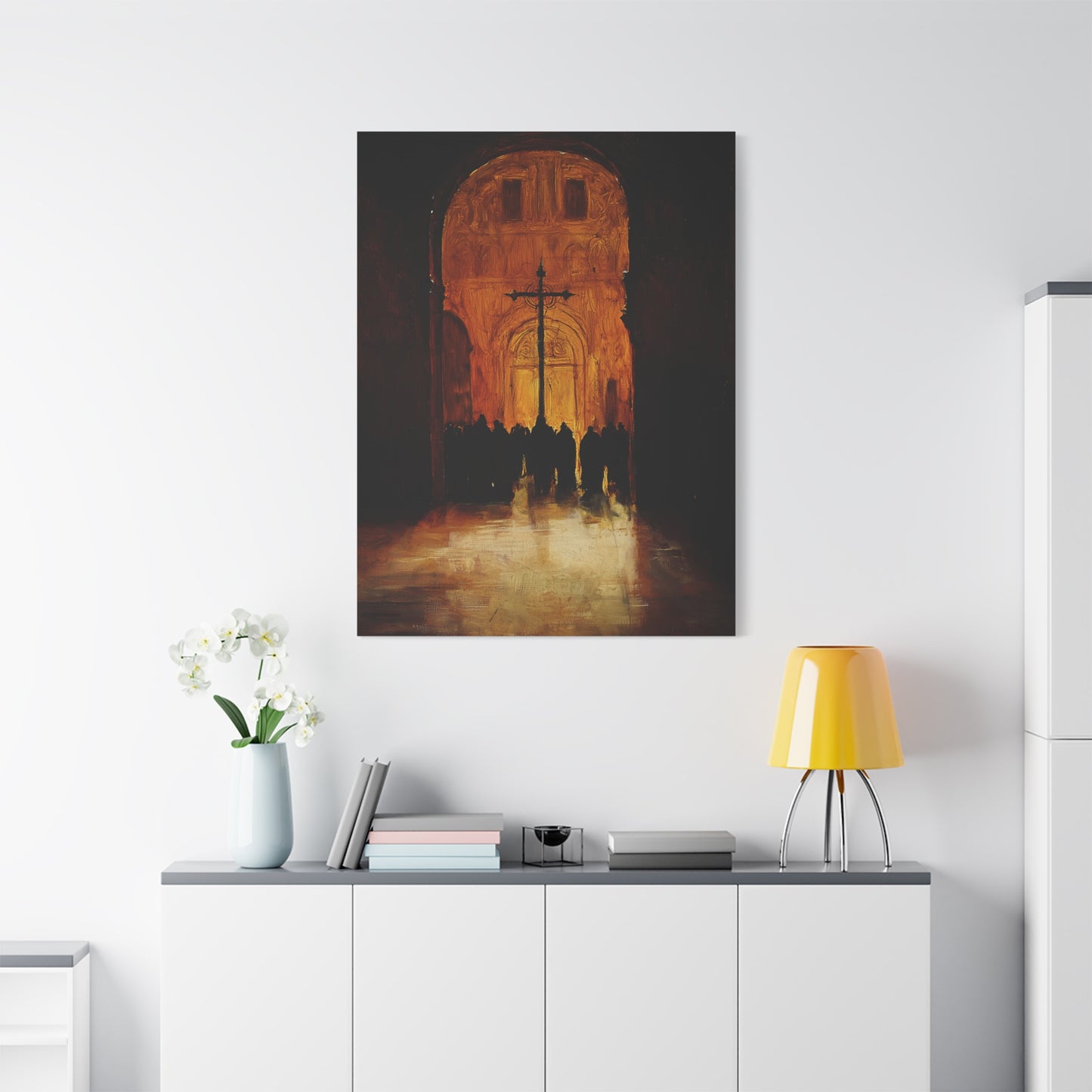 Silhouettes in Flame Canvas Print