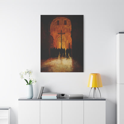 Silhouettes in Flame Canvas Print