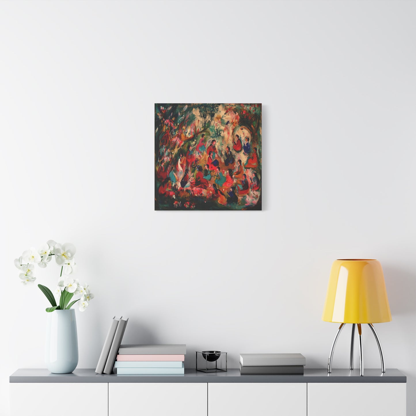 The Colorful Gathering Canvas Print