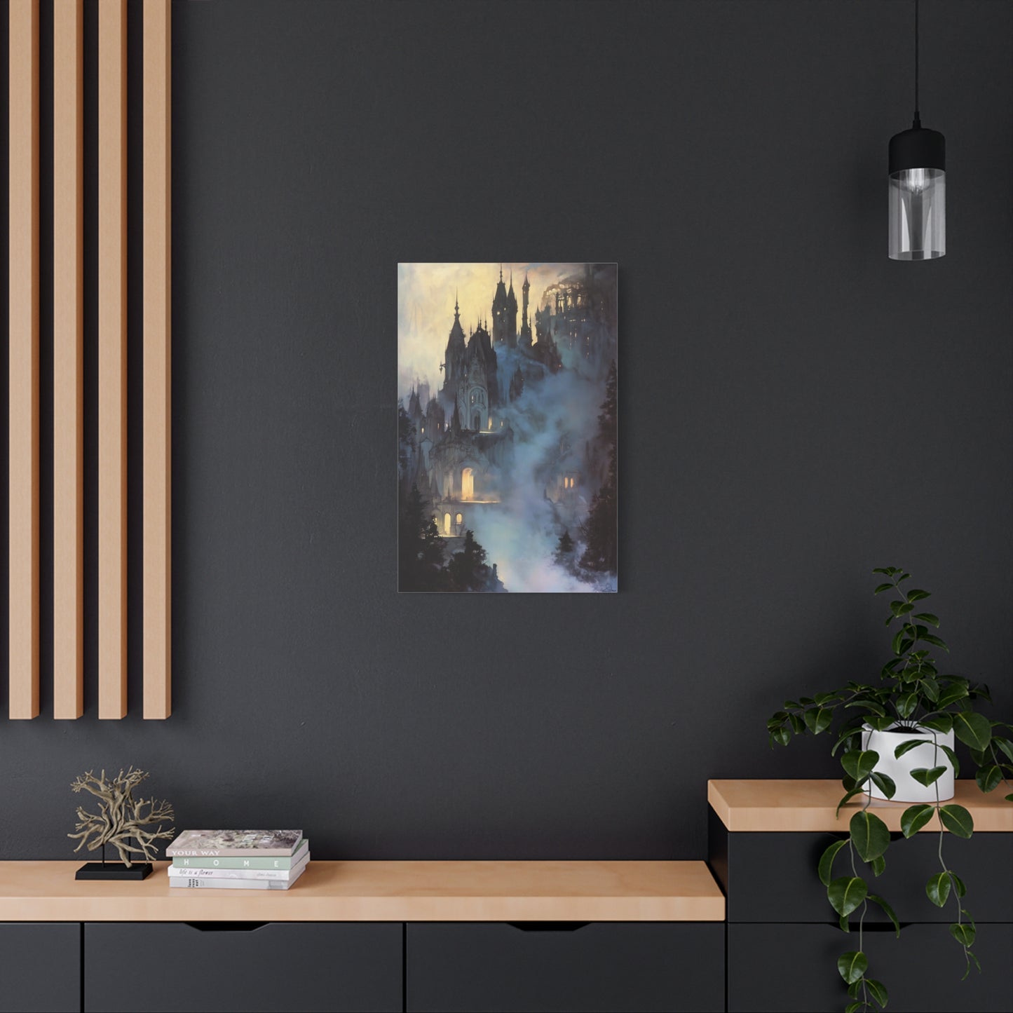 Mistbound Spires Canvas Print