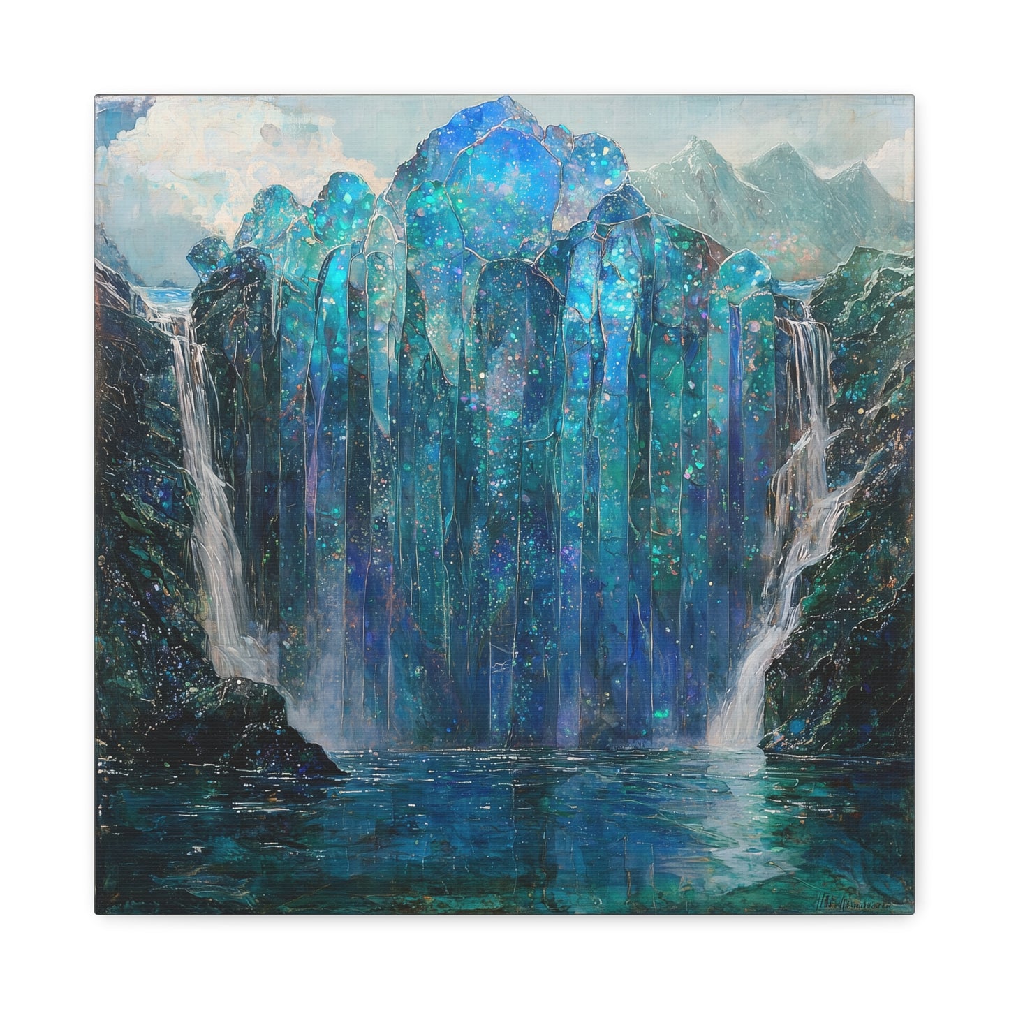 Blue Falls Canvas Print