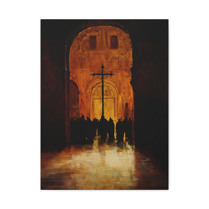 Silhouettes in Flame Canvas Print