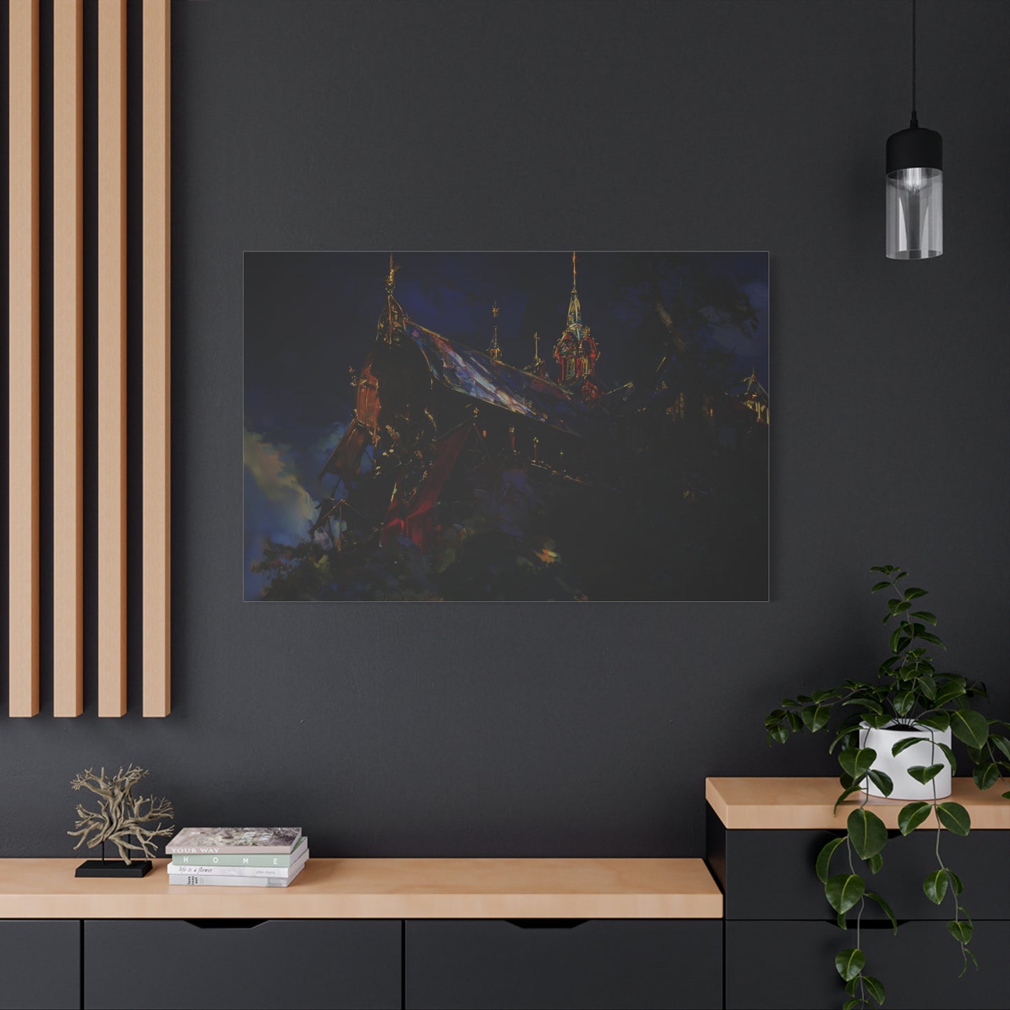 The Obsidian Cathedral Canvas Print