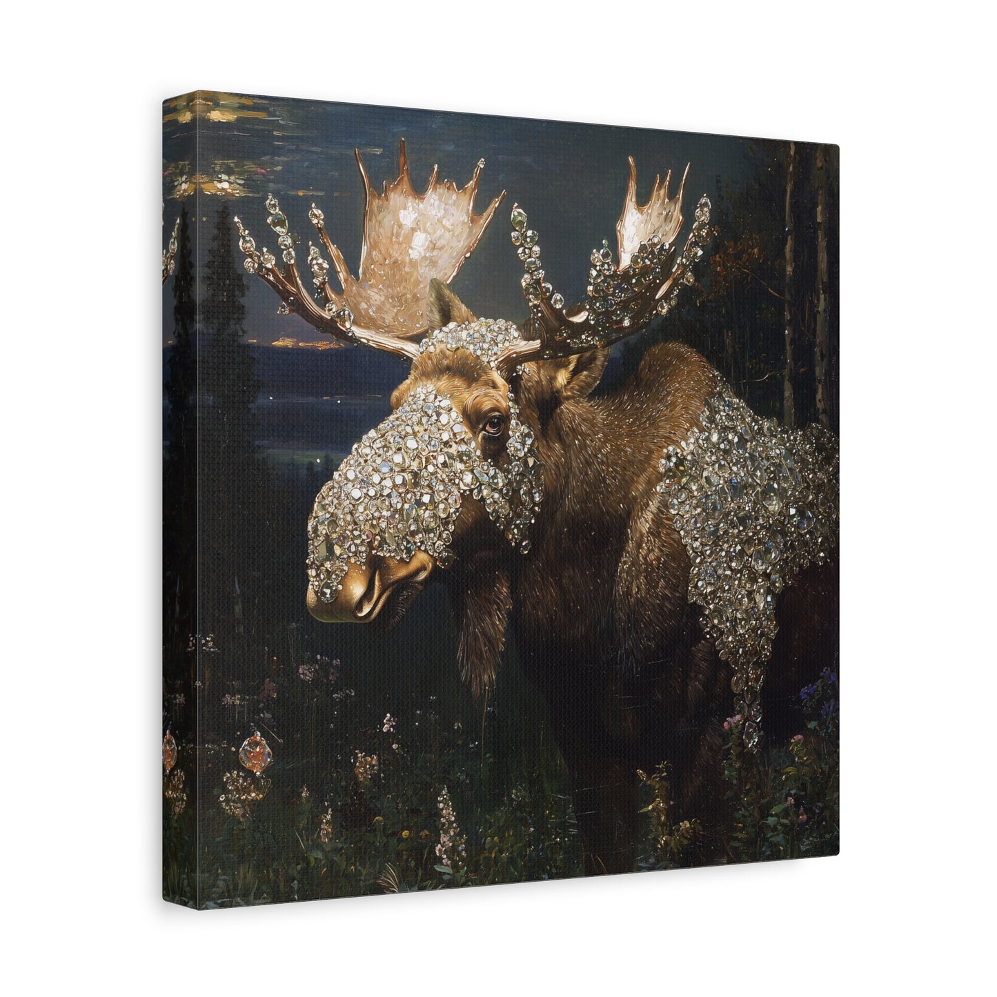 Nature's Glittered Veil Canvas Print