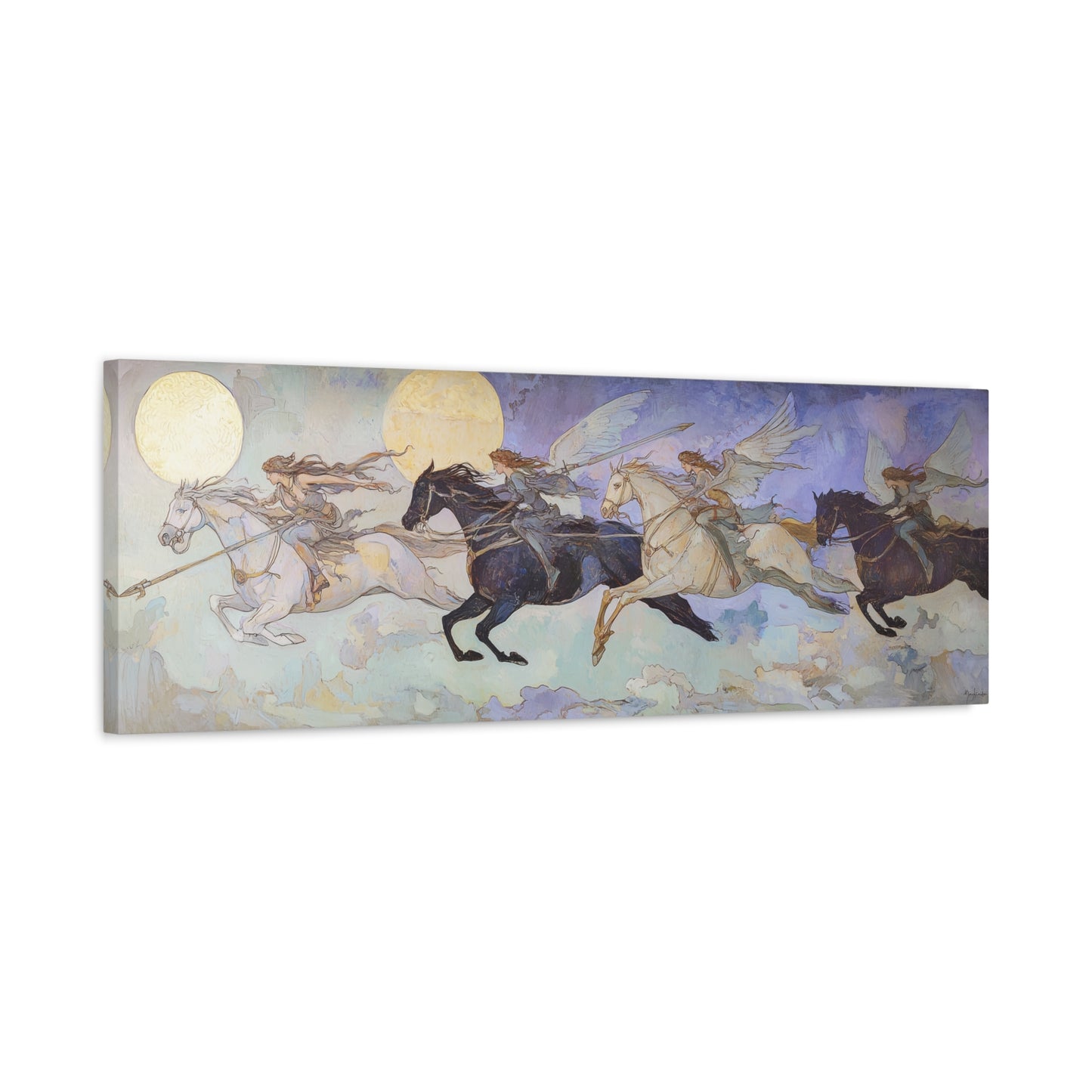 Moonlit Riders Canvas Print