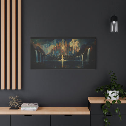 Waterfall Castle Canvas Print