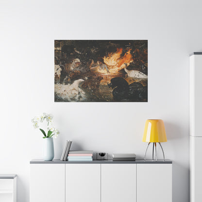 Fiery Communion Canvas Print