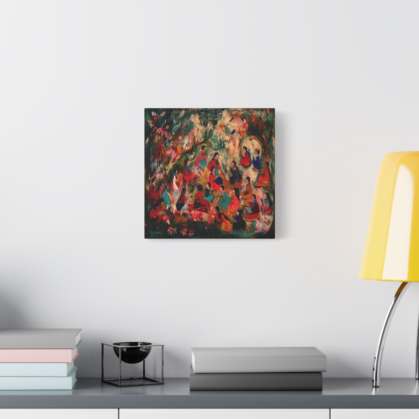 The Colorful Gathering Canvas Print