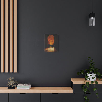 Silhouettes in Flame Canvas Print