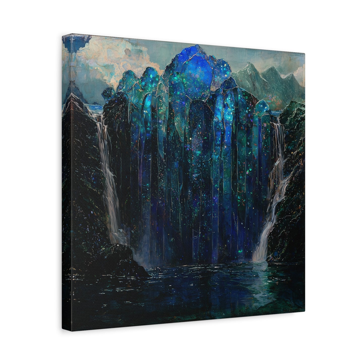 The Starlit Falls Canvas Print