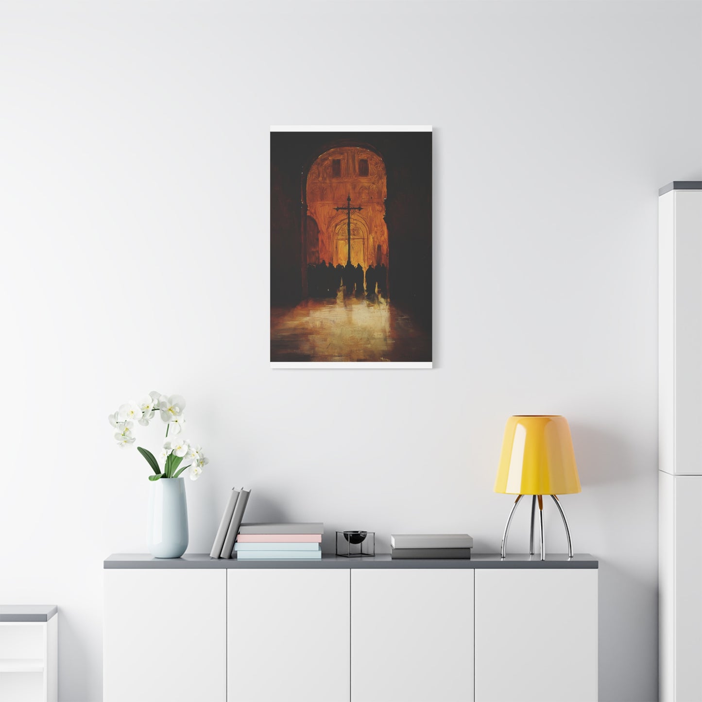 Silhouettes in Flame Canvas Print