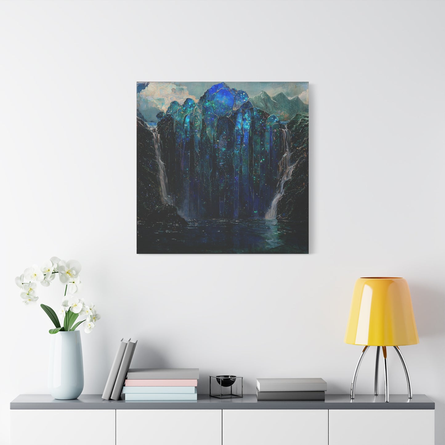 The Starlit Falls Canvas Print