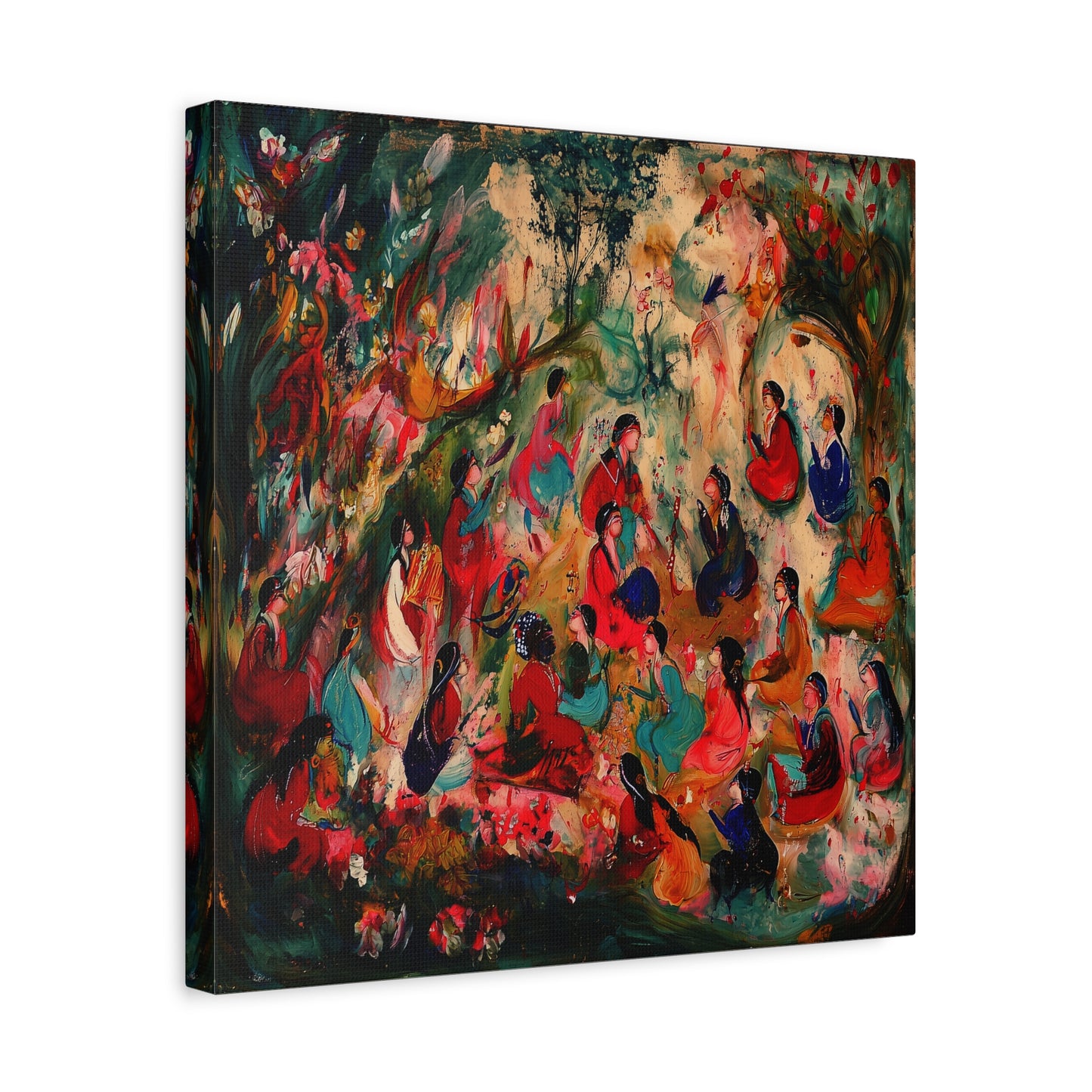 The Colorful Gathering Canvas Print