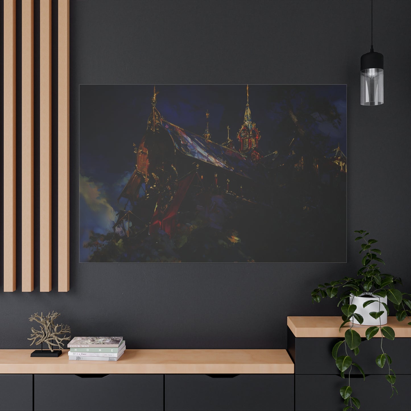 The Obsidian Cathedral Canvas Print