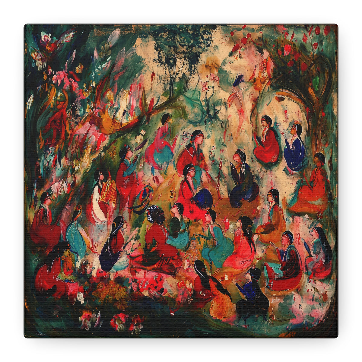 The Colorful Gathering Canvas Print