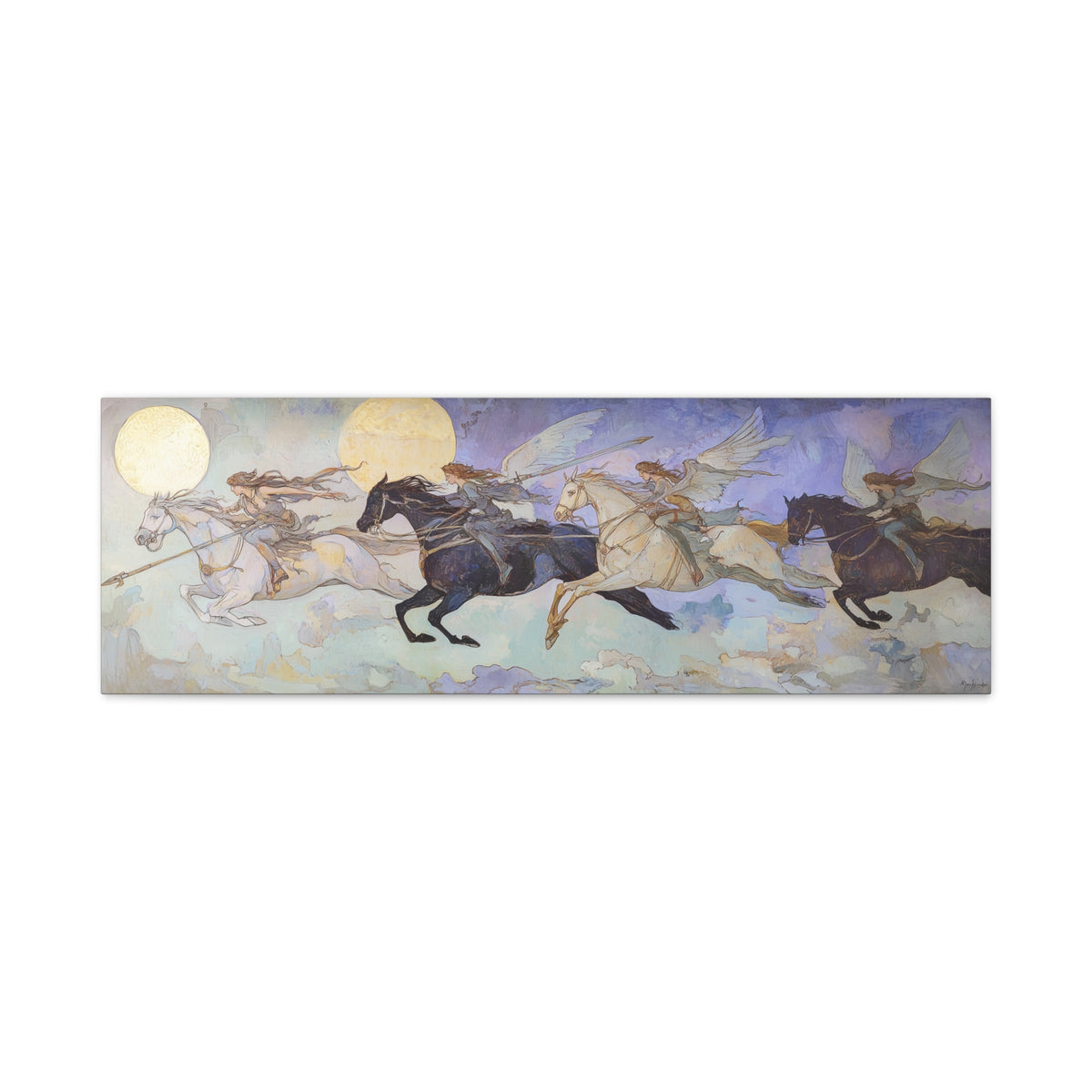 Moonlit Riders Canvas Print