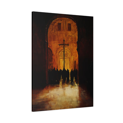 Silhouettes in Flame Canvas Print