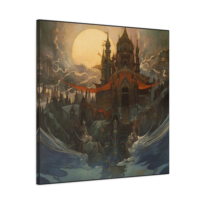 Castle in Mist Canvas Print