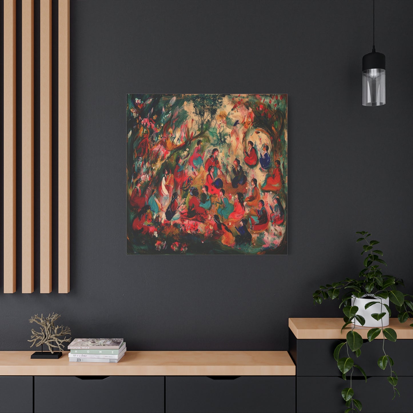 The Colorful Gathering Canvas Print