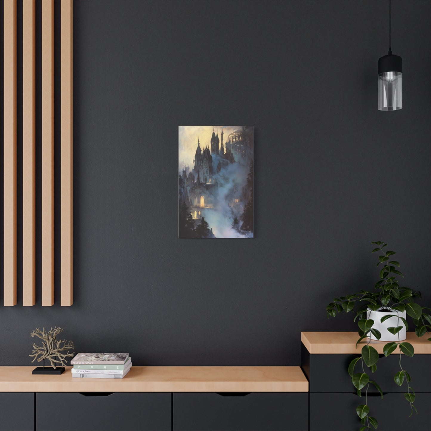 Mistbound Spires Canvas Print