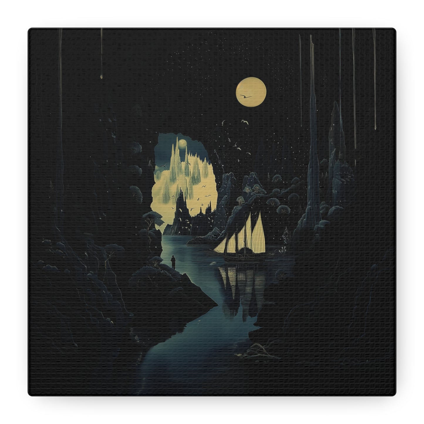 Moonlit Voyage Canvas Print