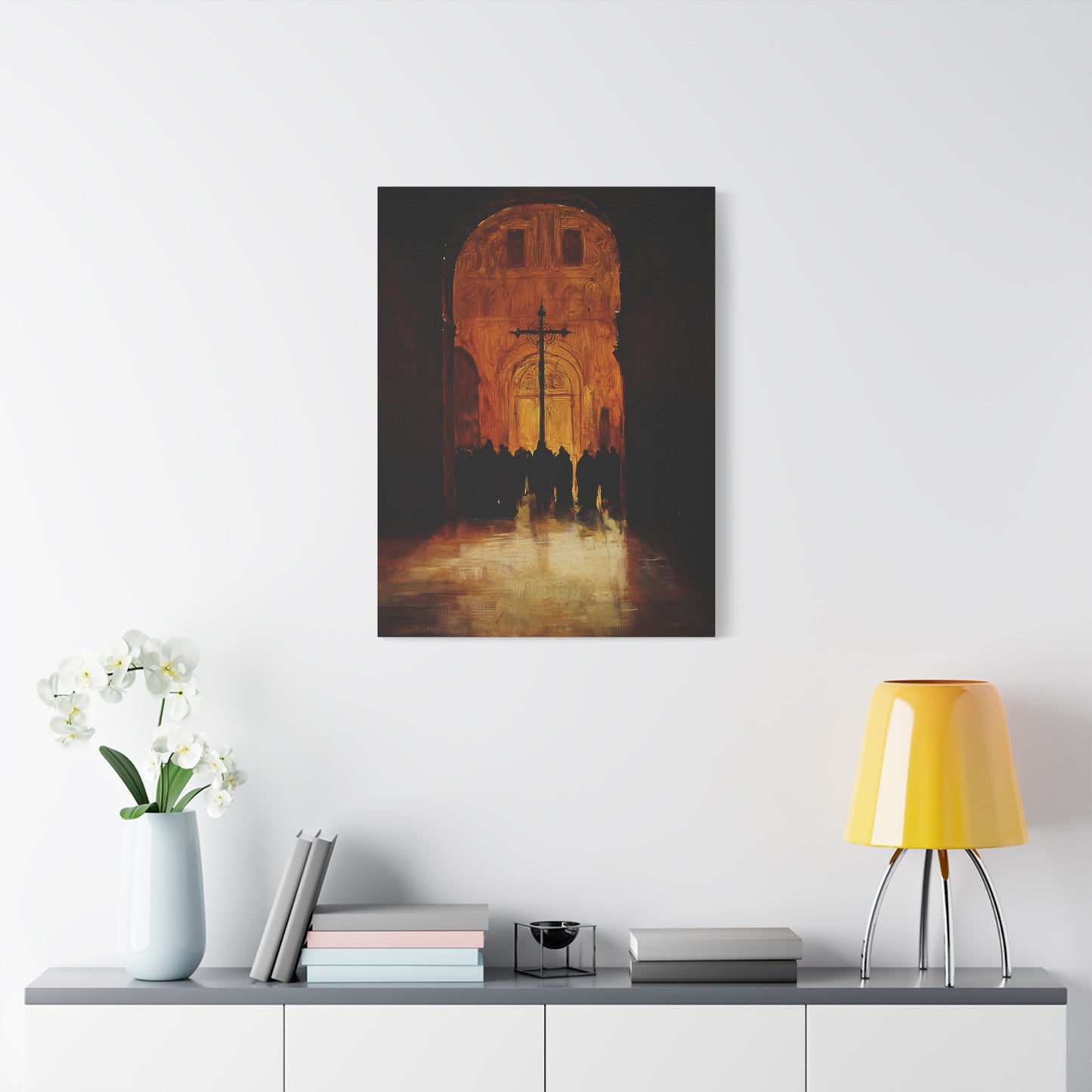 Silhouettes in Flame Canvas Print